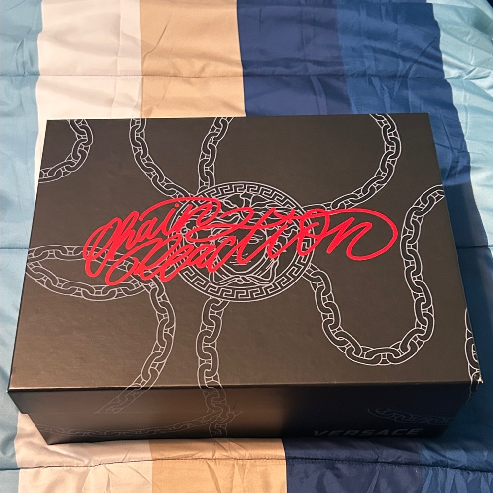 Versace Black and Red Chain Design Box